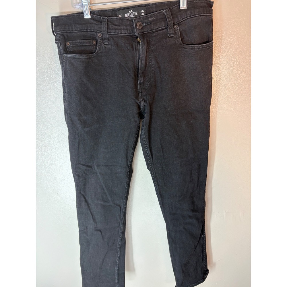 Hollister Epic Flex Skinny Jeans Mens 34x32 Faded Black Denim Pants